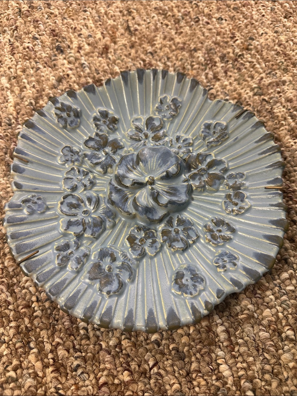 Vintage Haeger Pottery 1035-H USA Decorative 3 Dimensional Plate